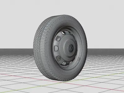 Alfa Romeo Giulietta Berlina 1995 Wheel 3D Model 3D model