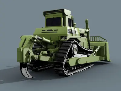 Your Bulldozer - 3d animated bulldozer model 3D model