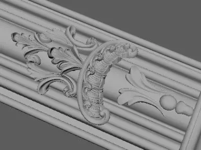 door stl ornate 3D model
