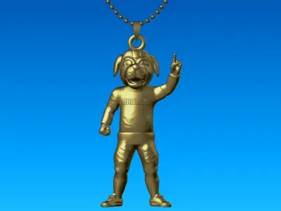 NFL - Necklaces CLEVELAND BROWNS- Hanging Figurine - 3D print 3D print model
