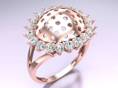Diamond Ring - Womens Rings - SN538 Free 3D print model