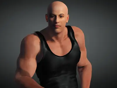 Vin Diesel Dominic Toretto 3D Model Low-poly 3D model