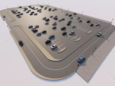Parking-Parking Lot  3D model