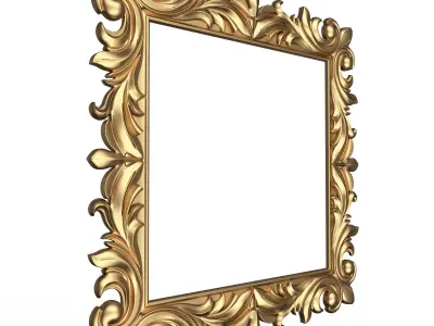 Classic Frame and Mirror 059 Low-poly 3D model