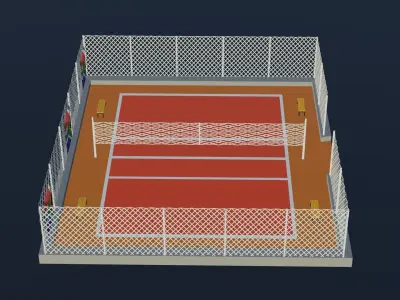 Volleyball Stadium - South Africa Low-poly 3D model