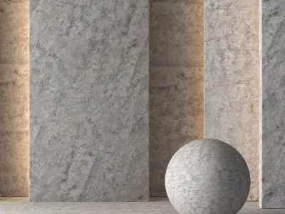 Patina Concrete Plaster Material 8K-Seamless-No 48 3D model