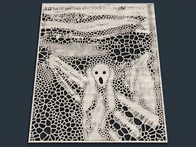 Scream STL 3D print model