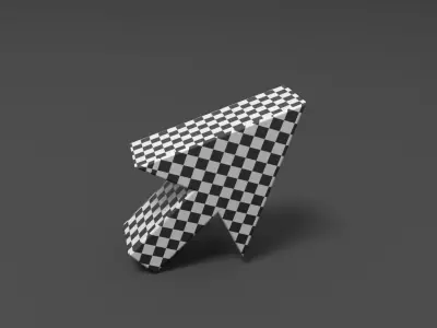 Cursor arrow Low-poly 3D model