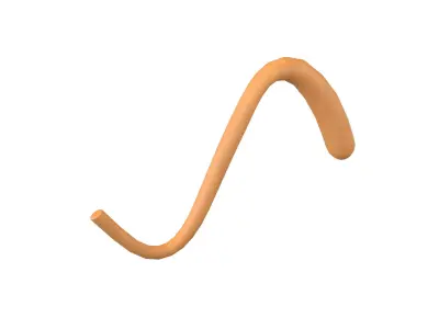 Cat Tail v1 004 Low-poly 3D model