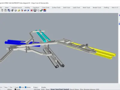 Kings Cross St Pancras Underground Station in London 3D model