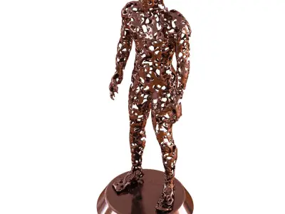 Men metal figurine 3D model