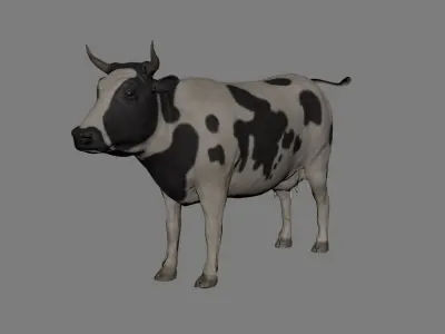 Cow Animated VFX Grace Low-poly Low-poly 3D model