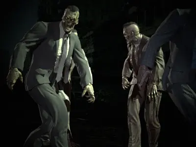 UrbanZombie5 for pack Low-poly 3D model