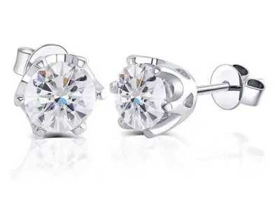 Women Diamond Earrings 3D print model 21