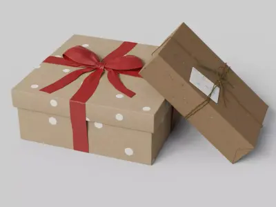 Christmas gift boxes 3D model