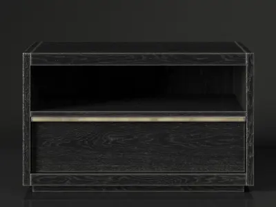 RH BEZIER 36in OPEN NIGHTSTAND 3D model