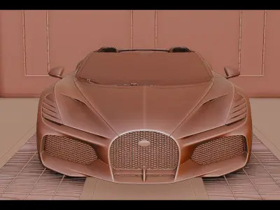 Car Lighting Scene Low-poly 3D model