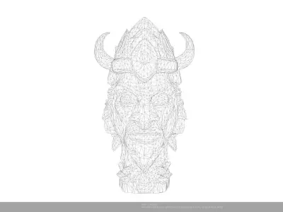Stylized Totem - AI Low-poly 3D model