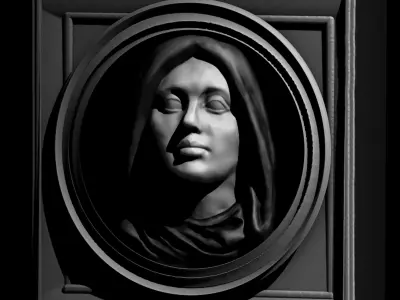 Religious art 3d my model for gravestone tombstone 3D model