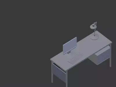 A small desktop from the game Everlasting Summer Free low-poly 3D model