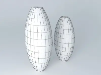 White vases Free 3D model