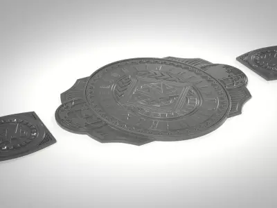 The WWE Intercontinental Championship Belt 3D print model