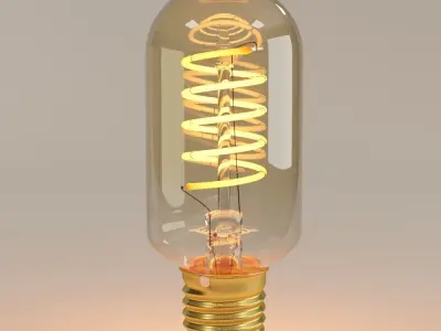 Decorative Edison Radio Bulb Spiral LED E24 3D model