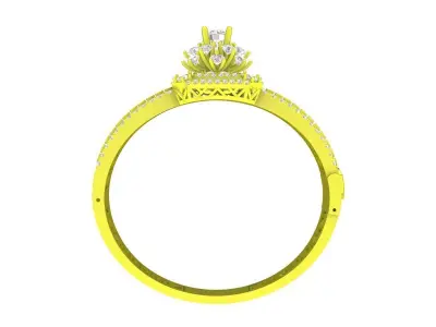 A7169 Luxury Hongkong Diamond Vintage Bangle Bracelets For Women 3D print model