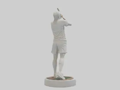 Tennis Serve statue model Low-poly 3D model