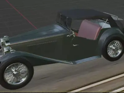  MG T-Type - Retro Sports Car 3D model