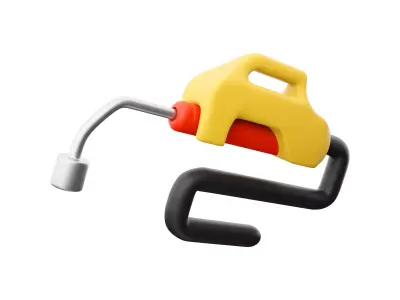 3d  gas station  cartoon icon 3D model