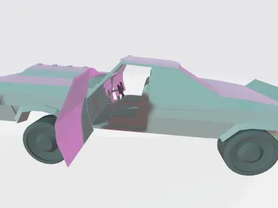 hydraulic lowrider cars Low-poly 3D model