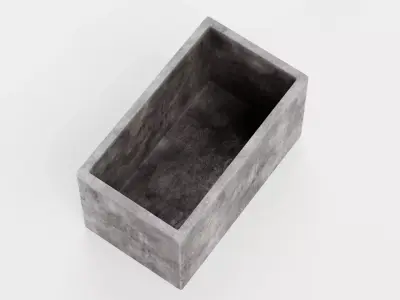 -Concrete Flower Pot V10- 3D model