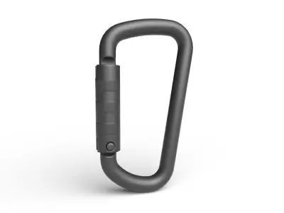 Carabiner Hook 02 Low-poly 3D model