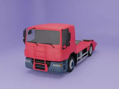 Low poly truck or van Low-poly 3D model