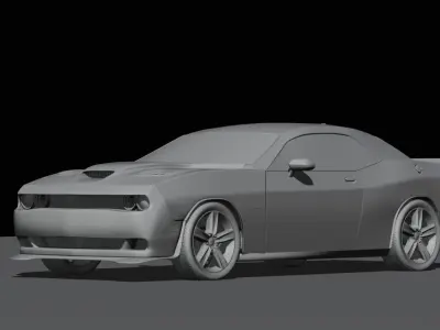 Dodge Challenger 3D print model by ahmetpubg44