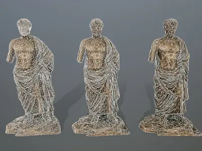 statue roman Low-poly 3D model