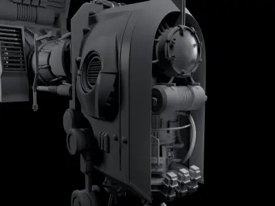 Robotic arm - sci fi arm Low-poly 3D model 3D model