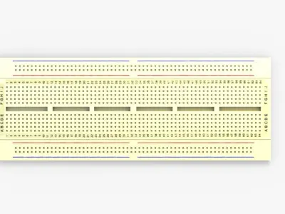 Breadboard Low-poly 3D model