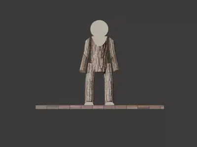 Basic Stickman A Man Made From Sticks Free low-poly 3D model