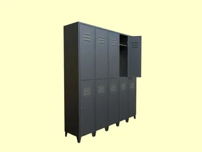 Lockers metal locker 3D model