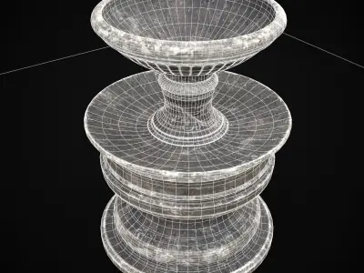 Large Garden Decoration Low-poly 3D model