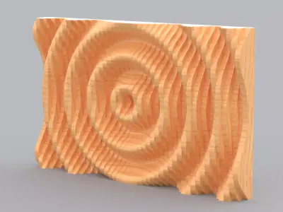 Parametric Wall Sine Pattern 3D model