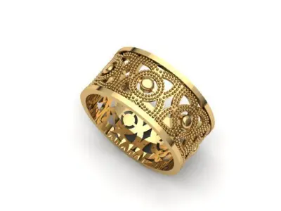 Wedding ring  3D print model 62