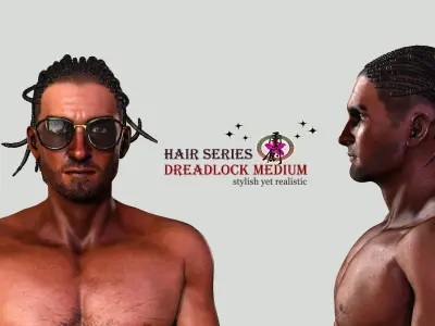 Visual Rock - Dreadlock Low-poly 3D model