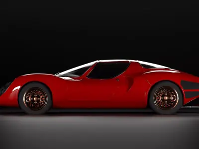 Alfa romeo tipo 33 stradale 1967 3D model