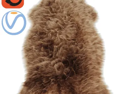 skold sheepskin rug 3D model