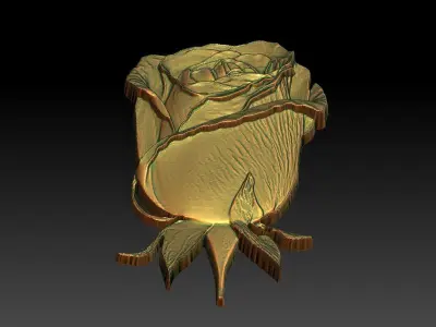 12  Rose CNC Relief Model 3D print model
