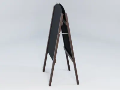 Chalkboard Sign 3D model