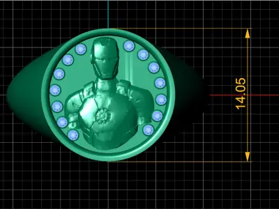 Luxury Gold Ring  3D print model